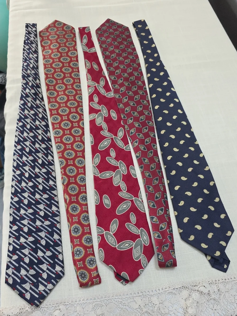 Vintage Jos A Bank Classic Men's Italian Silk Hand Sewn In USA Tie Lot